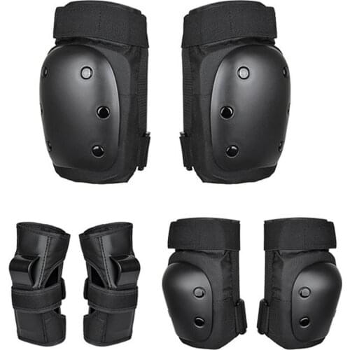 Protective Gear Set Knee Pads 6 Pcs Breathable Shock Absorption For Skateboarding Adult/Youth Knee Elbow And Wrist Protection
