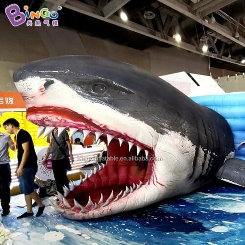 Customized 5x3.7x3 meters inflatable shark head toys balloons for show advertising decoration