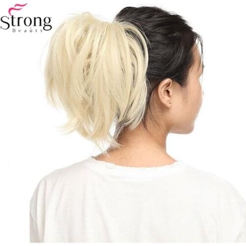 StrongBeauty 12 Inch Clip on Ponytail Hair Extensions Thick Jaw Claw On Synthetic Hair Ponytail COLOUR CHOICES