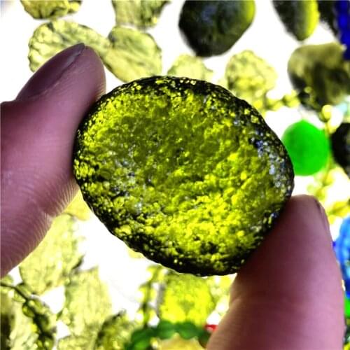 Natural Czech Meteorite Impact Glass Beads Rough Stone Crystal Energy Stone Heal Home Decoration