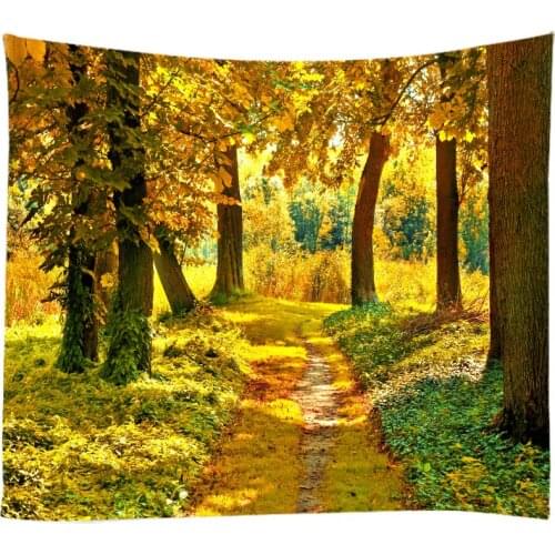 Natural Landscape The Primeval Forest Woods Towering Teees Tapestry Wall Hanging Bed Spread Beach Towel Table Cloth Yoga Mat