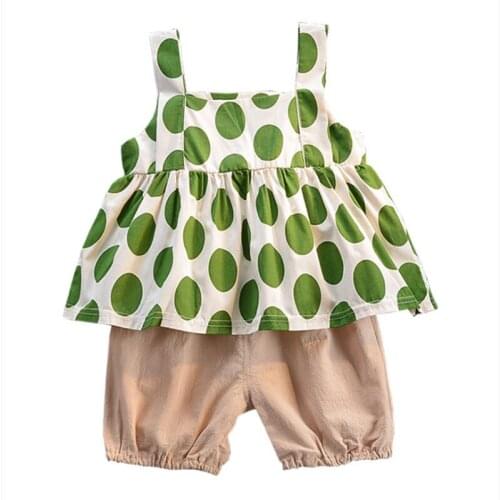 Clothing for girls Cotton Childrens clothing Dot Baby Girl Clothes Summer Baby Girl Clothes Set Casual Clothes For Girls