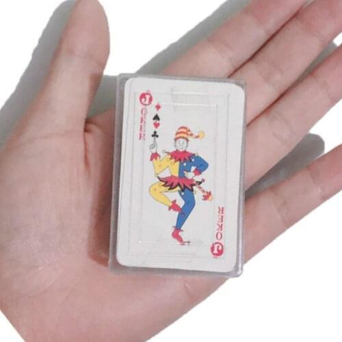 Outdoor Travel Portable Small Playing Card Transparent Hard Plastic Boxed Package Paper Mini Board Game Poker