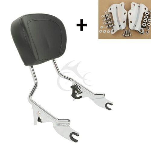 Motorcycle Sissybar Backrest Pad & 4 Point Docking Kit Fit For Harley Touring 2009-2013 12