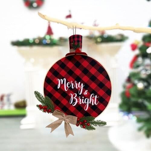 Christmas Wreath Pendants Listing Christmas Decoration Venue Layout Props Wreath Ornaments Door Hanging Welcome Sign