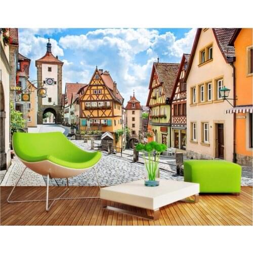 Custom photo 3d wallpaper Non-woven mural European construction city decoration painting 3d wall mural wallpaper for living room
