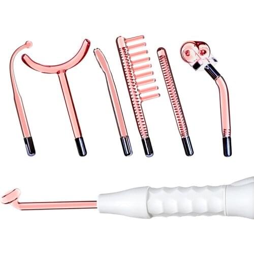 7 in 1 Red Ray Electrodes Glass Tube D'arsonval Face Body Massage Acne Removal High Frequency Facial Skin Care Spa Beauty Device