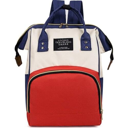 Simple Mom bag large capacity nappy bag Oxford cloth waterproof fashion backpack multi-function out bag