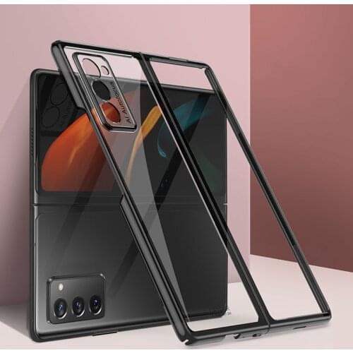 For Samsung Galaxy Z Fold 2 Case Plating transparent Hard PC Cover For Samsung Galaxy Z Fold2 W21 5G Funda