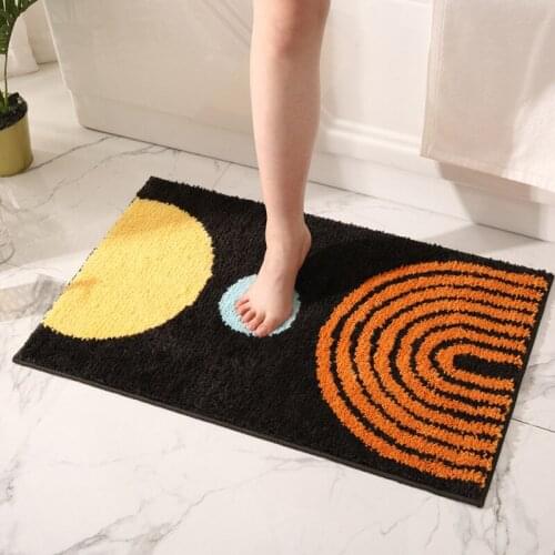Bathroom Rainbow Door Entrance Mat Bath Rug Bathroom Non-Slip Mat Toilet Door Mat Entrance Door Absorbent Mat Anti-slip Door Mat