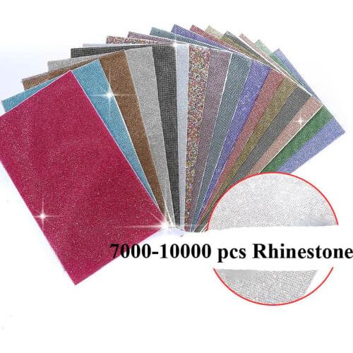 24cm*20cm Bling Self Adhesive Rhinestone Crystal Stickers Round Phone Decor Craft