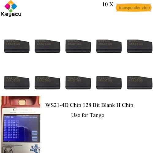 KEYECU 10PCS/Lot Replacement Car Key Transponder Chip for Toyota 2013-2017, WS21-4D Chip 128 Bit Blank H Chip Use for Tango