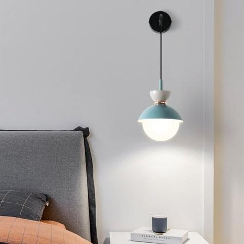 Modern Minimalist Led Wall Lamps Bedroom Bedside Living Room Corridor Nordic Style Personality Energy-Saving Bracket Light