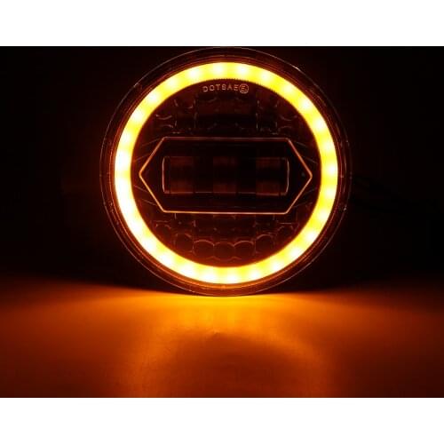 5-3/4" 5.75 inch Motorcycle LED Projector Halo angel eyes turn signal light Headlight housing For Sportster 883 XL1200 Iron Dyna