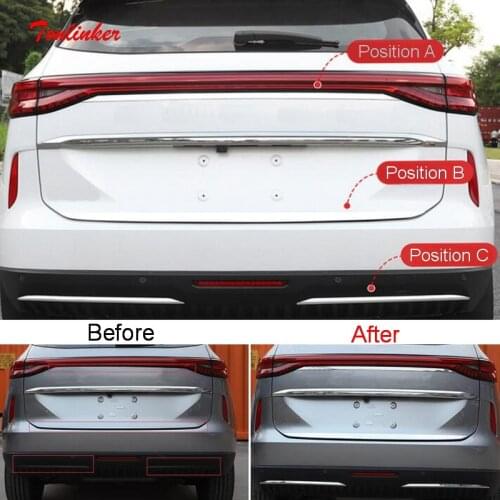 Tonlinker Exterior Tailgate Rear Bumper Cover Sticker For GWM HAVAL H6 2021 Car Styling 1/2 PCS Stainless Steel Cover Stickers