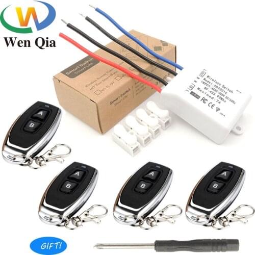 433Mhz 1gang Wireless RF Universal AC 85~220V Receiver With wire Remote Control Switch Transmitter Smarthome light lamp led bulb