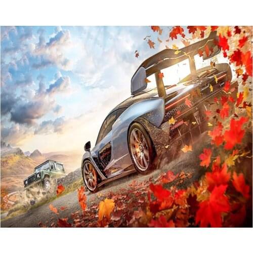 Embroidery Counted Cross Stitch Kits Needlework - Crafts 14 ct DMC DIY Arts Handmade Decor - Autumn park 1