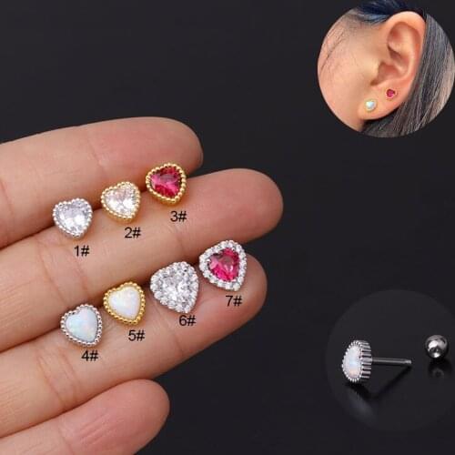 2020 New Heart Luxury Jewelry Micro paving CZ Zircons Stone Small Ear Cuff Clip Earrings for Women Earcuffs Helix Piercing