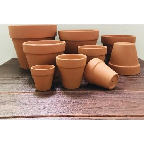 1Pcs Mini Terracotta Pot Clay Ceramic Pottery Planter Cactus Flower Pots Succulent Nursery Terracotta Pot Great