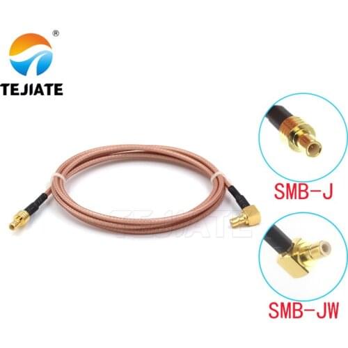 1PCS TEJIATE Adapter Cable SMB To SMB Type SMBJ Convert SMBJW 8-90CM 1M 1.5M 2M Length Connector RG316 Wire