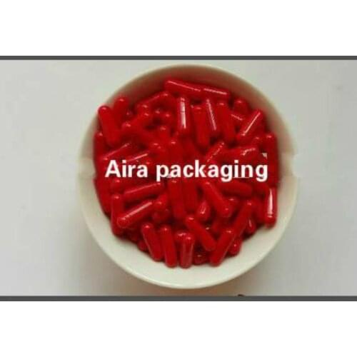 1000pcs/lot Red Empty Medicine Capsule Shells Gelatin Cosmeti Mask Storage Bottle Various Powder Refillable Container Size 1