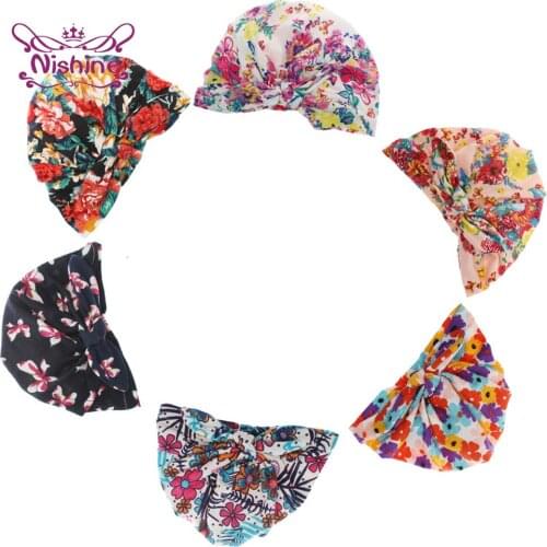 20*16 CM Printted Hat Fashion Baby Girls Bunny Ears Cap Toddler Beanie Infant Turban Newborn Headwear Hair Accessories Kid Gift