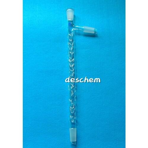 300mm,24/40,Glass Vigreux Distilling Column With Side Arm,Lab Chemical Glassware