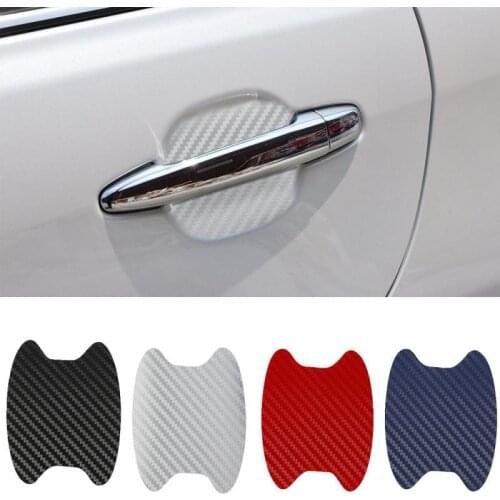4Pcs/Set Car Door Sticker Carbon Fiber Scratches Resistant Cover Auto Handle Protection Film Exterior Styling Accessories