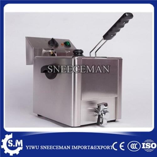 8L Single-cylinder electric fryer french fries chicken electric frying pan stainless steel deep fryer machine