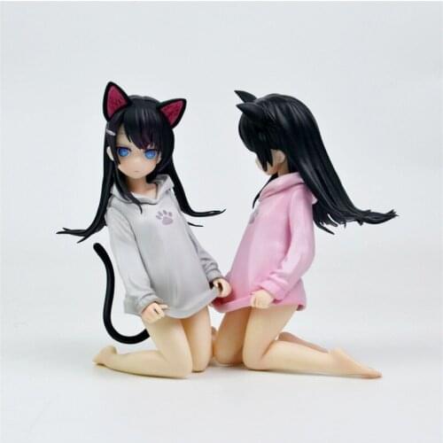 Anime Figure Girl Ochilipka Cat Ear Girl Xu Juvenile Ripuka16cm Model Decoration Boxed Figure Holiday Gift