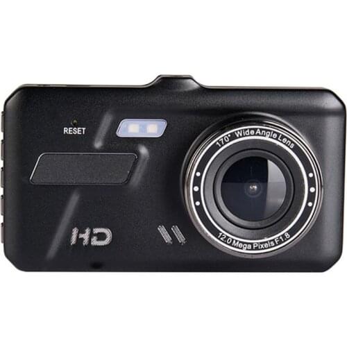 4 Inches 1080P Car Night Vision Driving Recorder Cycle Recording Motion Detection Gravity Sensor 170 Wide Angle Dual Camera