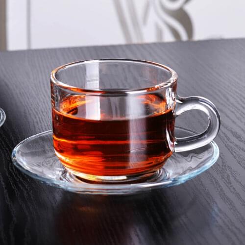 Cup Saucer/set Heat-resistant Glass Measuring Cup Small Milk Cup Kitchen Jigger Cappuccino for Espresso Coffee Ounce Cup E1157