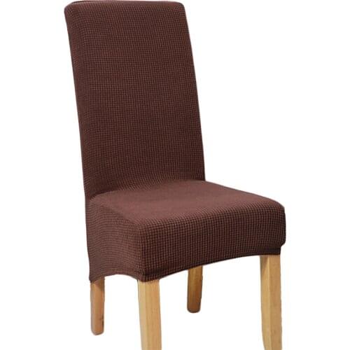 XL Size Chair Covers Spandex Solid Color Dining Chair Covers Anti-dirty Stretch Chair Cover Kitchen