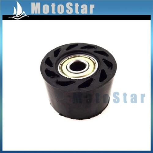 Black Rubber 8mm Chain Pulley Roller Tensioner Guide For Pit Dirt Motor Trail Bike Motocross Motorcycle