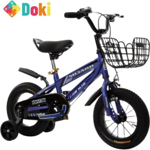 Doki Toy Childrens Bicycle Mountain Bikes Road Bike 12-Inch Steel Dual Disc Brakes For Children Cycling Popular 2021