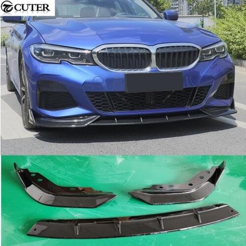 G20 3 series M-TECH F style PP carbon fiber front bumper lip Aprons Side Splitter for BMW G20 325i 330i 340i 2020