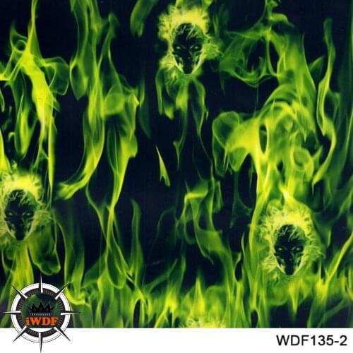 2M/6M/10M length SKULL hydrographic film Width 50cm water transfer printing film skull WDF135-2B