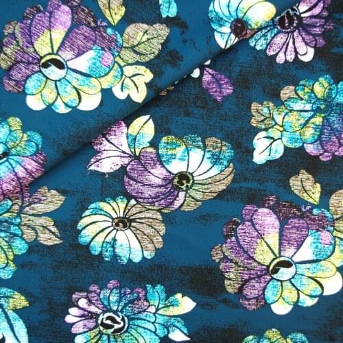 140cmx100cm Cotton Fabric - Colorful flowers