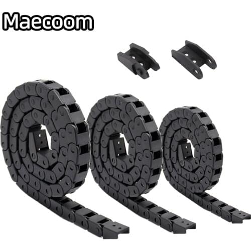 Cable Chain 7x7 10x10 10x15mm L1000mm Cable Drag Chain Wire Carrier With End Connectors for CNC Router Machine 3D Printer Parts