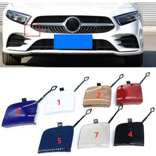 For Mercedes Benz A Class A180 A200 A220 AMG A3 2019-2020 Front Bumper Eye Cap Tow Hook Cover Trailing Hauling Guard Plate Trim