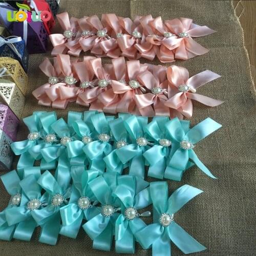 Hot sale decoration of sticked buckle ribbon butterfly style for laser cut wedding party birthday invitation card