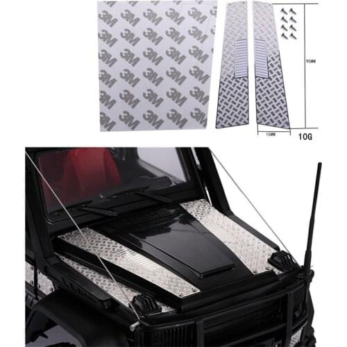 Metal Engine Cover Hood Non-slip Board Anti-skid Plate For 1/12 G500 RC Crawler Car Parts