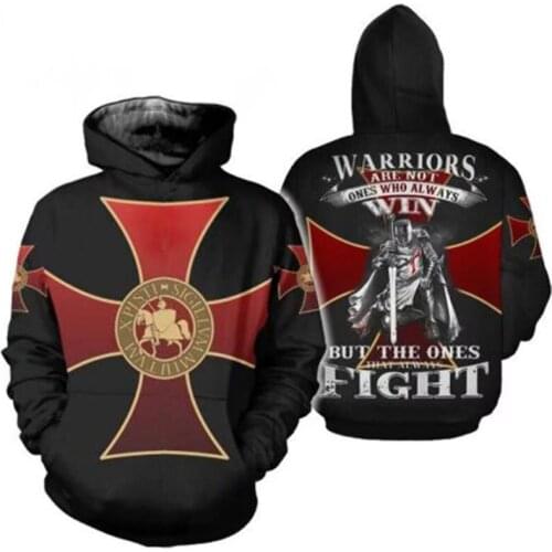 Variety Medieval Costume Knights Templar Oversize Hoodies 3dPrint Mens Sweatshirts Hip Hop Style Clothes Pullover Hoodie Jacket