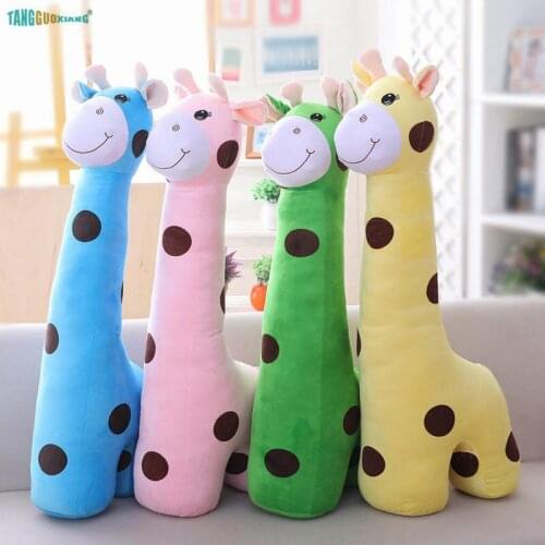 90cm Soft Giraffe stuffed plush Animals toys kids toy playmate Christmas Birthday Gift for girls