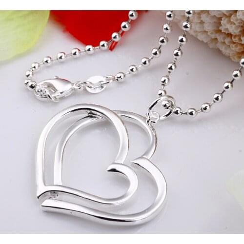 N925 Sterling Silver color Jewelry Multi Balls Necklace Free Shipping Brand New RM041