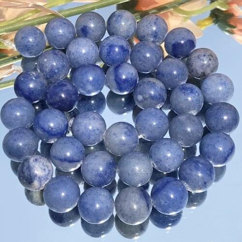 Natural Stone Blue Aventurine Beads Smooth Loose Spacer Beads For Jewelry Making DIY Bracelet Necklace 4/6/8/10/12MM 15"Inches