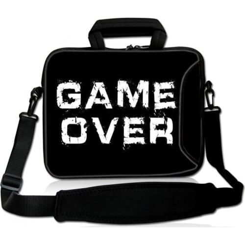 Game Over 11.6 12 13 13.3 14 15.6 17 Laptop Shoulder Bag Carry Case For Macbook Pro/Air/Asus/Neoprene Notebook Computer Sleeve