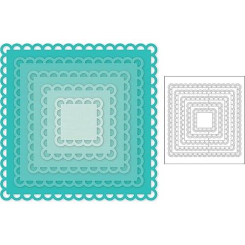 2020 New Rectangle Square Frame Nesting Metal Cutting Dies For DIY Making Layered Greeting Card Cut Paper Scrapbooking No Stamps