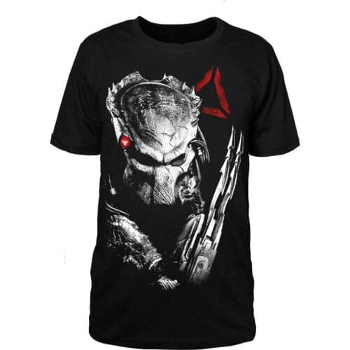 New 3D Flim Predator T-shirt Printing Design Cotton Short Sleeve T shirt Aliens Vs Predator Tops Tees For Men