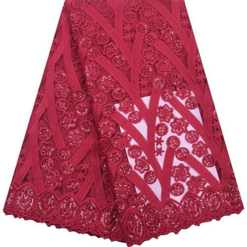 Zhenguiru New Arrival Sequins French Lace Fabric Tulle African Lace Fabric Milk Silk Nigerian Fabric For Women Party Dress A2145